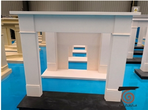 Aegean Limestone White Fireplaces Mantel Hearth