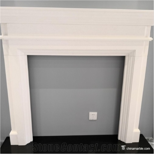 Aegean Limestone White Fireplaces Mantel Hearth