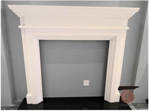 Aegean Limestone White Fireplaces Mantel Hearth