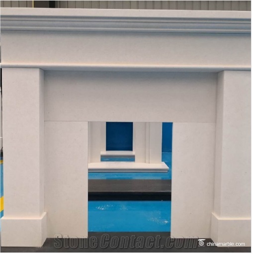 Aegean Limestone White Fireplaces Mantel Surrounds