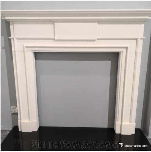 Aegean Limestone White Fireplaces Mantel Surrounds