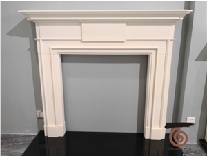 Aegean Limestone White Fireplaces Mantel Surrounds