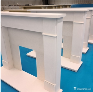 Aegean Limestone White Fireplaces Mantel Surrounds