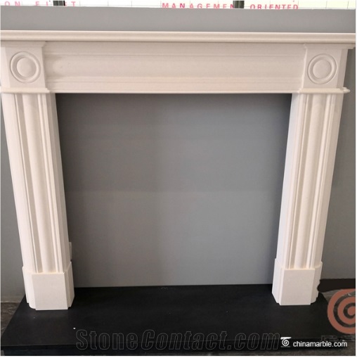 Aegean Limestone White Fireplaces Mantel Uk Style