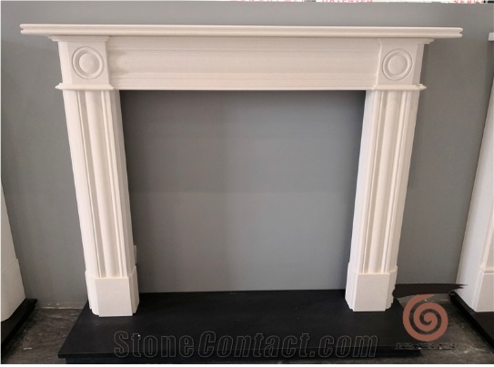 Aegean Limestone White Fireplaces Mantel Uk Style