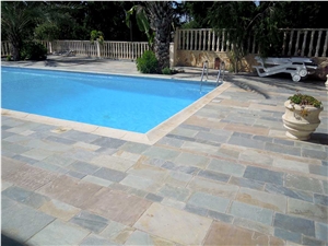 Machine Cut Karistos Quartzite Pool Terrace