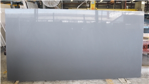 Pure Grey Quartz Stone Slabs, Grey Artificial Stone, Engineered Stone