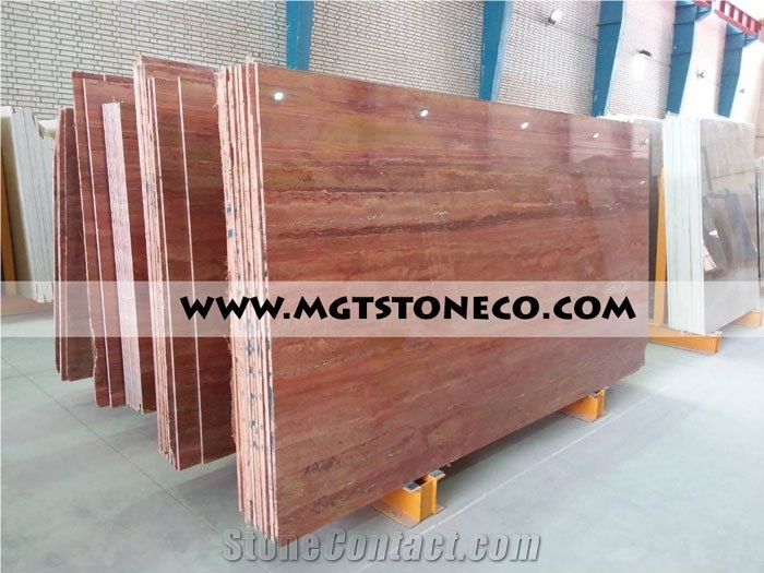 Azarshahr Red Travertine Slabs