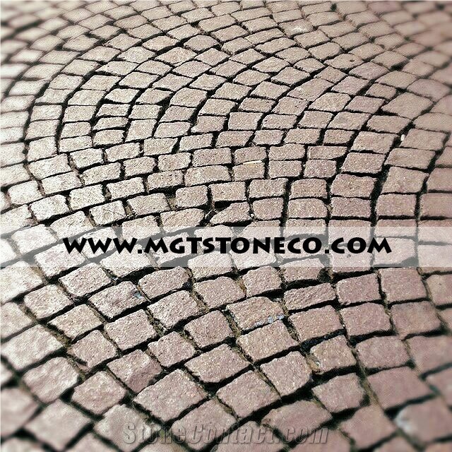 Cubic Stone, Rose Porphyry Cobble Stone