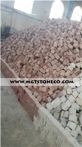 Cubic Stone, Rose Porphyry Cobble Stone
