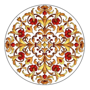 Custom Designed Round Marble Medallion Water Jet Tile