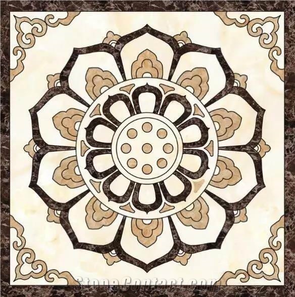 Luxury Waterjet Floor Medallion Tiles for Hotel Project