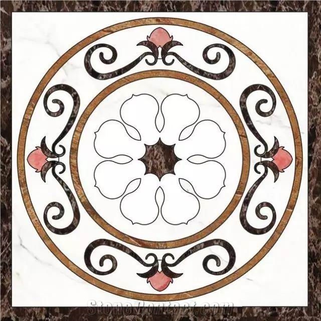Luxury Waterjet Floor Medallion Tiles for Hotel Project