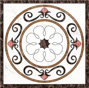 Luxury Waterjet Floor Medallion Tiles for Hotel Project