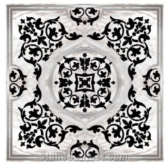 Luxury Waterjet Floor Medallion Tiles for Hotel Project