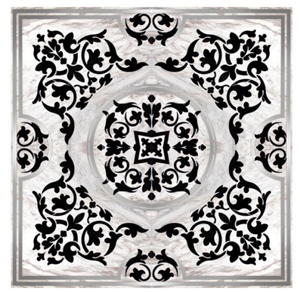 Luxury Waterjet Floor Medallion Tiles for Hotel Project