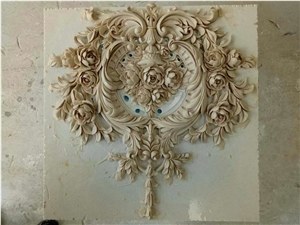 China Marble Fireplace Mantels Surround Handcarved Sculptures