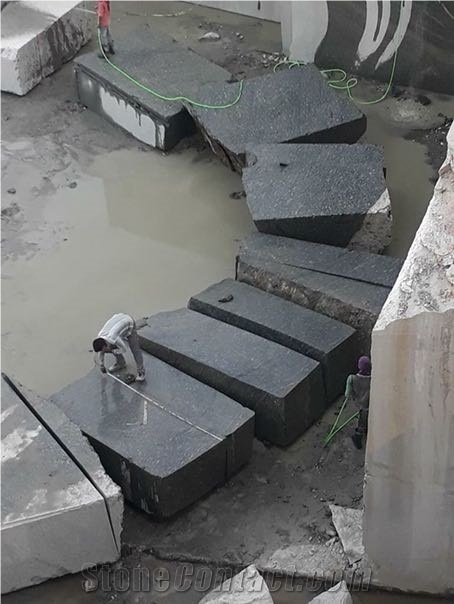 Zebra Black / River Black Granite Tiles & Slab