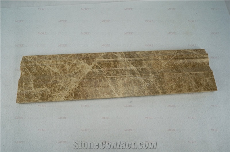 Moreroom Stone Emperador Light Marble Moulding & Skiting Stone Strim