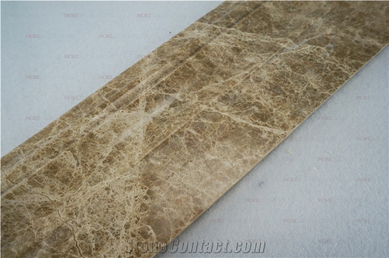 Moreroom Stone Emperador Light Marble Moulding & Skiting Stone Strim