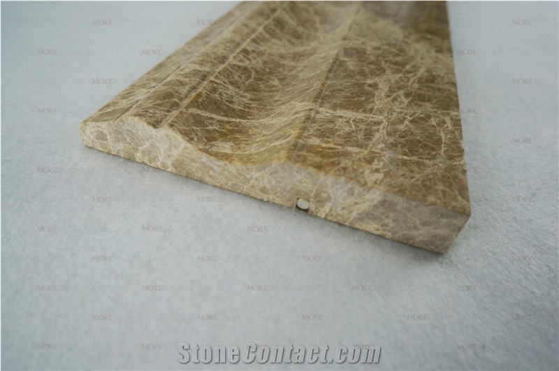 Moreroom Stone Emperador Light Marble Moulding & Skiting Stone Strim