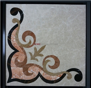 Moreroom Stone Living Room Decor Water Jet Marble Carpet Designs