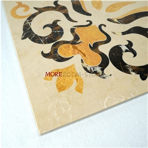 Shayan Cream Marble Elegant Design Waterjet Marble Floor Medallion