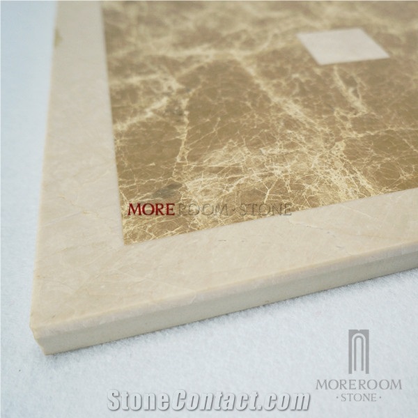 Thin Light Emerodor and Beige Square Marble Flooring Design