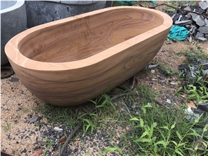 Bathtub in Natural Rainbow Sandstone