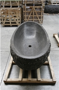 Marble Carved Solid Oval Bathtub