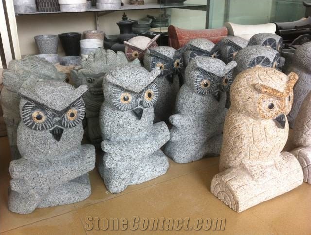 G603 G654 G682 Granites Owls,Landscaping Garden Stone Owls,Hand Crafts