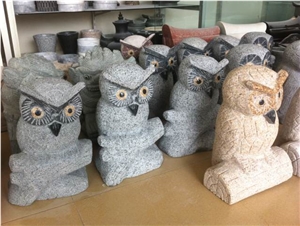 G603 G654 G682 Granites Owls,Landscaping Garden Stone Owls,Hand Crafts