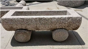 G603 G682 G654 Granite Stone Flower Pots Vases Granite Troughs Planter