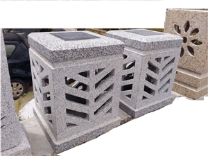 Solar Stone Lanterns, Granites Solar Lanterns Lamps Garden Stones