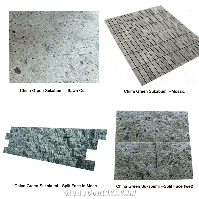 China Sukabumi Green Stone Tiles ,Pool Tiles