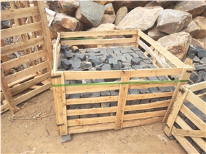 Black Basalt Granite Cobble Stone Natural Split