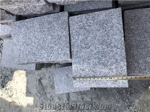 China Pink Granite Cobble Stone Cube Stone