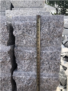 China Pink Granite Cobble Stone Cube Stone