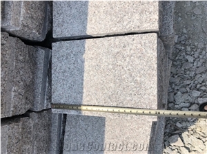 China Pink Granite Cobble Stone Cube Stone