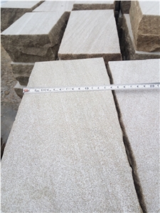 China Yellow Sandstone Cube Stone Paving Stone