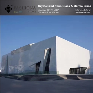 Super White Nano Glass Cutting Size,Exterior Wall Cladding.