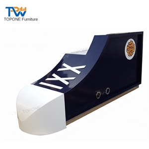 Artificial Marble Stone Shop Furniture Reception Desk Tops Designs Oem
