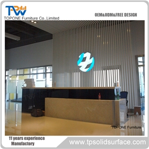 Artificial Stone Professional Price Simple Style Reception Desk