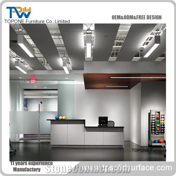 Artificial Stone Professional Price Simple Style Reception Desk