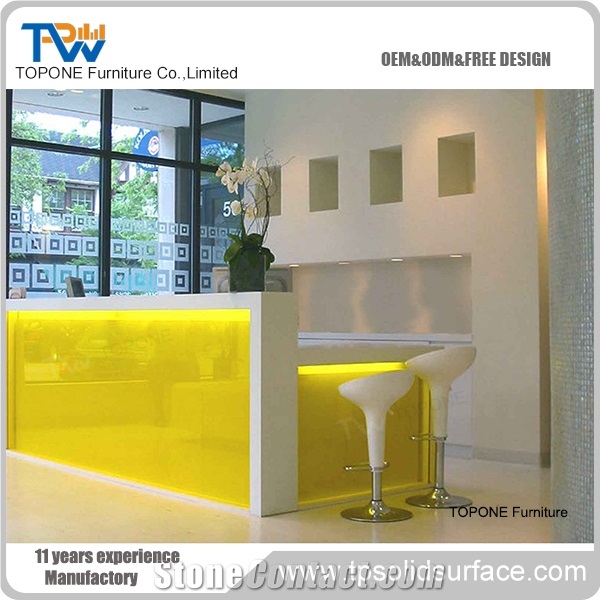 Artificial Stone Professional Price Simple Style Reception Desk