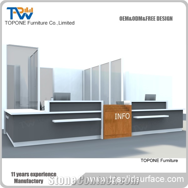 Artificial Stone Professional Price Simple Style Reception Desk