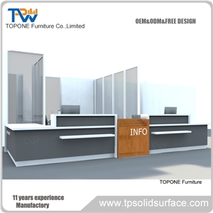Artificial Stone Professional Price Simple Style Reception Desk