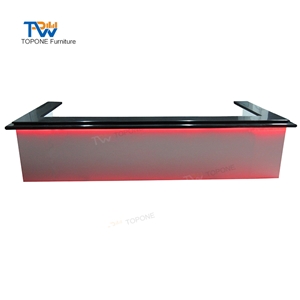 Black Marble Stone Top Led U Shape Bar Counter Furniture China Factory