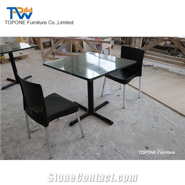 Square Artificial Marble Stone Coffee Table Tops Furniture Factory