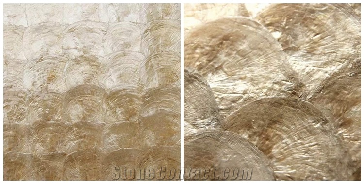 Capiz Shell Mosaic Tile Panel for Bathroom and Kitchen Wall Backsplash